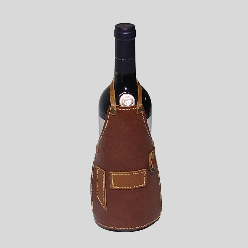 Mini pechera de cuero para vino regalo origina